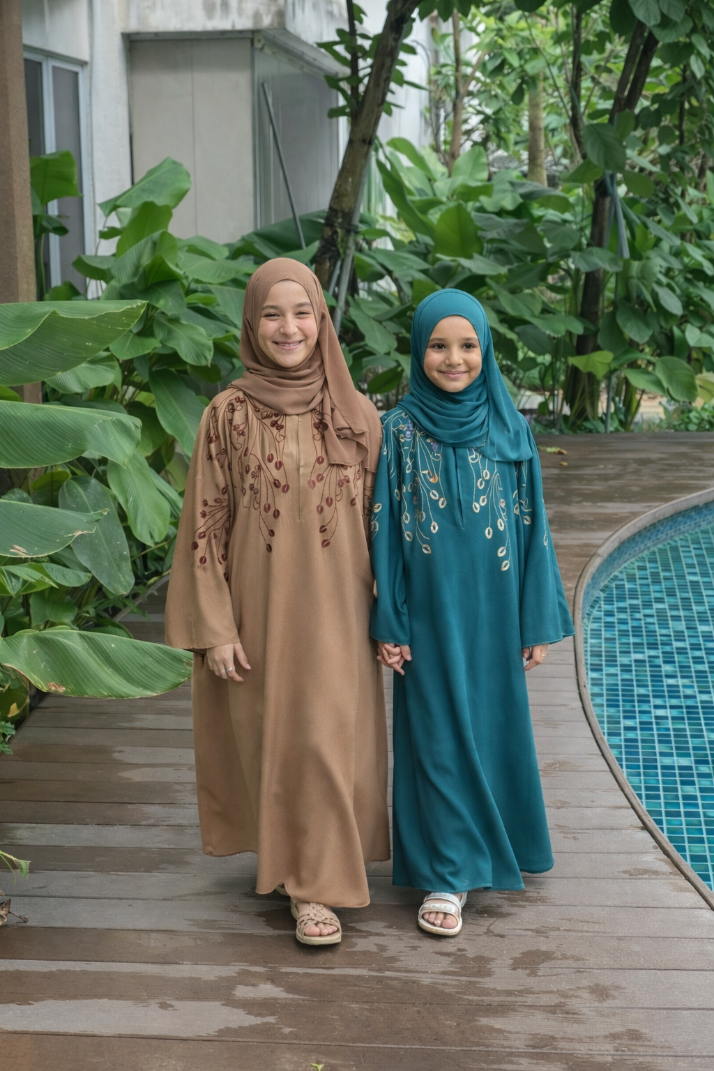 Zahra Bloom Kids - Brown and Teal