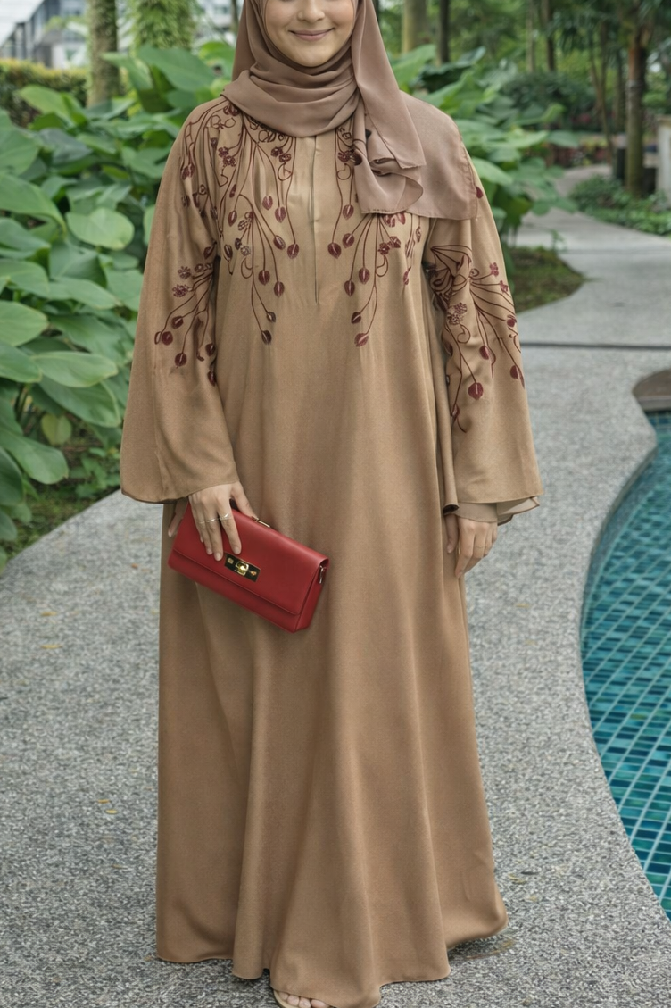 Zahra Bloom Adults - Brown and Teal